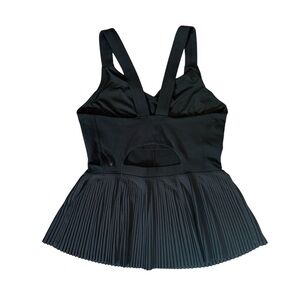 Lululemon Pleated, Peplum Tank Top with Shelf Bra